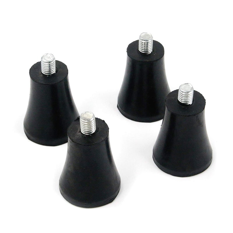 FarBoat 4Pcs 2-inch Height Rubber Furniture Legs Feet Pads Anti-Slip Risers Replacement for Furniture Chair Table Sofa (M8x12mm Bolt), Not Include Four-Claw Nuts - Image 1